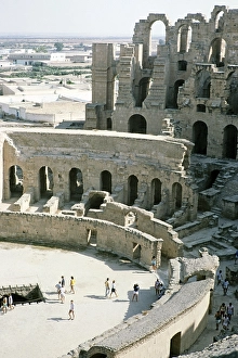 Roman amphitheatre of El Jem or Djem, UNESCO World Heritage Site, Tunisia, North Africa, 1986, Africa
