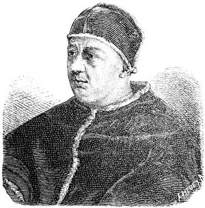 Roman Catholic Pope Leo X (1475-1521), after Raphael, born Medici, portrait, Vatican, historical illustration 1883