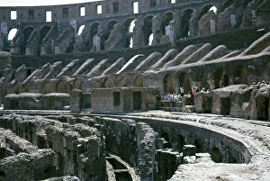 The Roman Colosseum or Flavian Amphitheatre, Rome, Italy in 1974 built 70-80 AD
