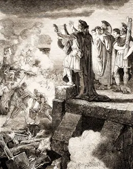 Roman Emperor Nero Claudius Caesar and the Great Fire of Rome