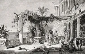 Roman emperor Tiberius Claudius Caesar Augustus Germanicus at his Villa Jovis