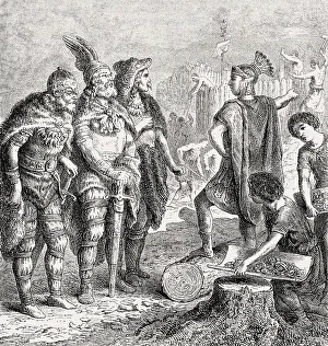 Roman general Flavius Stilicho talking to the Gothic king Radagaisus
