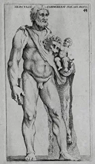 The Roman god Hercules, marble statue from ancient Rome