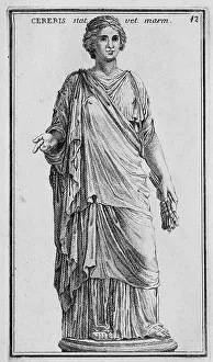 The Roman goddess Ceres, marble statue from ancient Rome