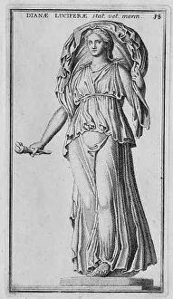 The Roman goddess Diana, marble statue from ancient Rome
