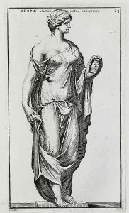 The Roman goddess Flora, marble statue from ancient Rome