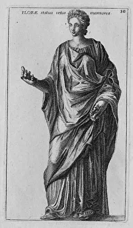The Roman goddess Flora, marble statue from ancient Rome