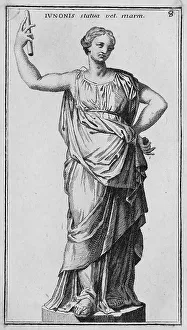 The Roman goddess Juno, marble statue from ancient Rome