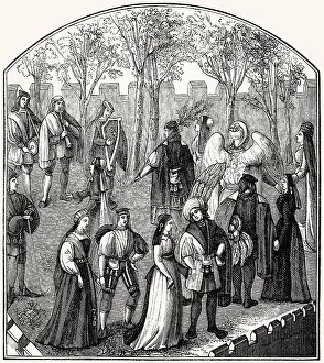 Roman de la Rose, The Dance in the Garden of Pleasure
