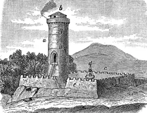Roman rock fort from the Roman border fortifications in Germany in the 2nd century