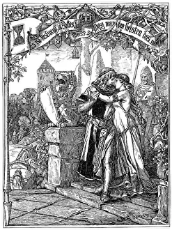 Romantic illustration of Der Ring des Nibelungen or Ring cycle by Wilhelm Richard Wagner