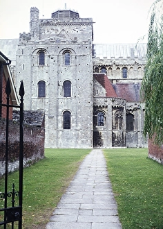 Romsey Abbey, Hampshire, England, United Kingdom in the 1960s