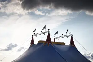 The roof (big top) of the traveling circus