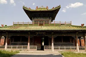Roof of the Buddhist temple in the Winter Palace of Bogd Khan