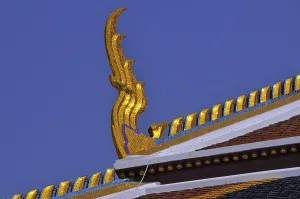 Roof detail: Chofah (Sky Tassell) at Phra Mondhop (library) in Wat Phra Kaeo (Temple of the Emerald Buddha)