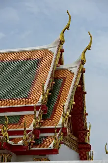 Roof gable, Chofah, sky tuft, Buddhist temple complex Wat Pho