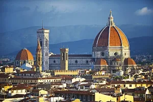 Rooftop view of the Gothic-Renaissance Duomo of Florence