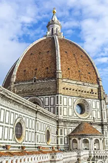 Rooftop view of medieval Duomo cathedral in Florence