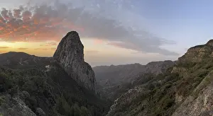Roque de Agando rock tower at sunrise