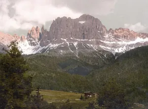 Rose garden group in the Dolomites