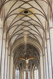 Rose petal rain from the Heiliggeistloch in the Abbey Basilica of St