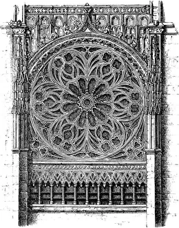 Rose window, west front of Rouen Cathedral