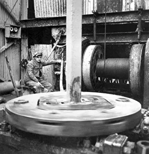 Rotary table, historical photo, circa 1930