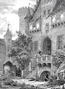 Rothenburg ob der Tauber, the courtyard of the castle