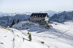 Rotwandhaus, mountains in winter