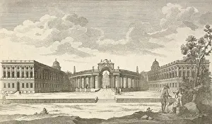 The round colonade in the main avenue between Sanssoucy