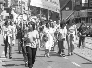 The route of the Women's Peace March 1982 Berlin-Vienna led via Dortmund
