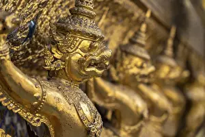 Row of gilded garudas, Wat Phra Kaeo