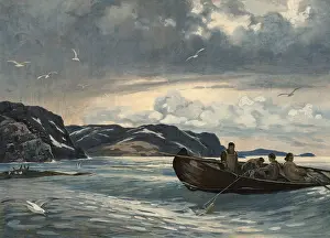 Rowing boat in the Barents Sea