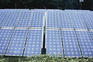 Rows of solar cells for solar energy