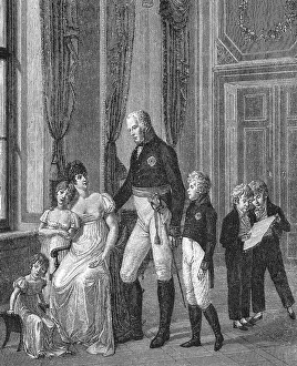 The royal couple with their children