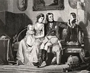 The royal couple with their children