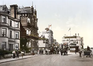 The Royal Esplanade Hotel at left and the Royal Pier Hotel in the distance