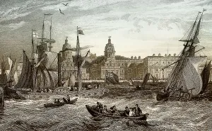 Royal Naval Hospital, seen from the Isle of Dogs
