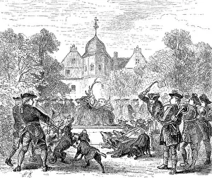 A royal nimrod, hunting pleasure at Wusterhausen Castle