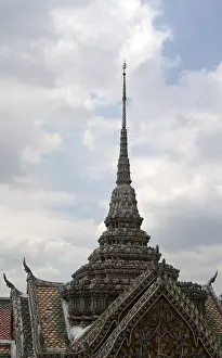 Royal palace in Bangkok Thailand on background sky with cloud