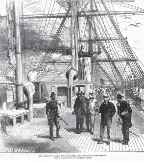 Royalty on Tour The Prince of Waless Voyage to India Quarter Deck of the serapis, India, As ia