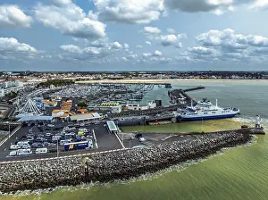 Royan ferry from a drone, Royan