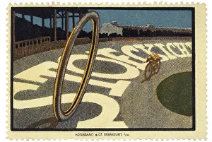 Rubber wheel German trading stamp