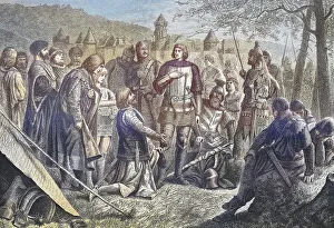 Rudolph of Habsburg receives the news of his election as German king