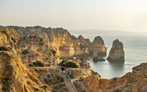 Rugged rocky coast with cliffs of sandstone