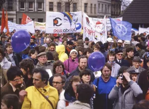 Ruhr area. Easter March Ruhr 86 on 30. 3. 1986