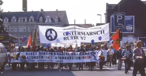 Ruhr area. The Easter March Ruhr 87 on 18. 4. 1987