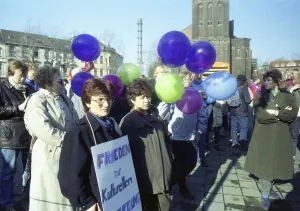 Ruhr area. The Easter March Ruhr 89 on 25. 3. 1989