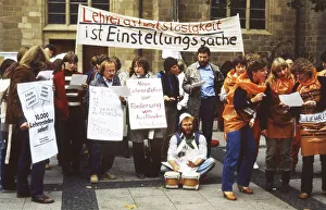 Ruhr area. GEW - Teachers Union protests against unemployment ca