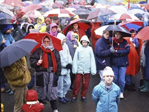 Ruhr area. The Ruhr 89 Easter March of the Freidensbewegung on 25